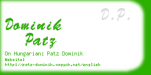 dominik patz business card